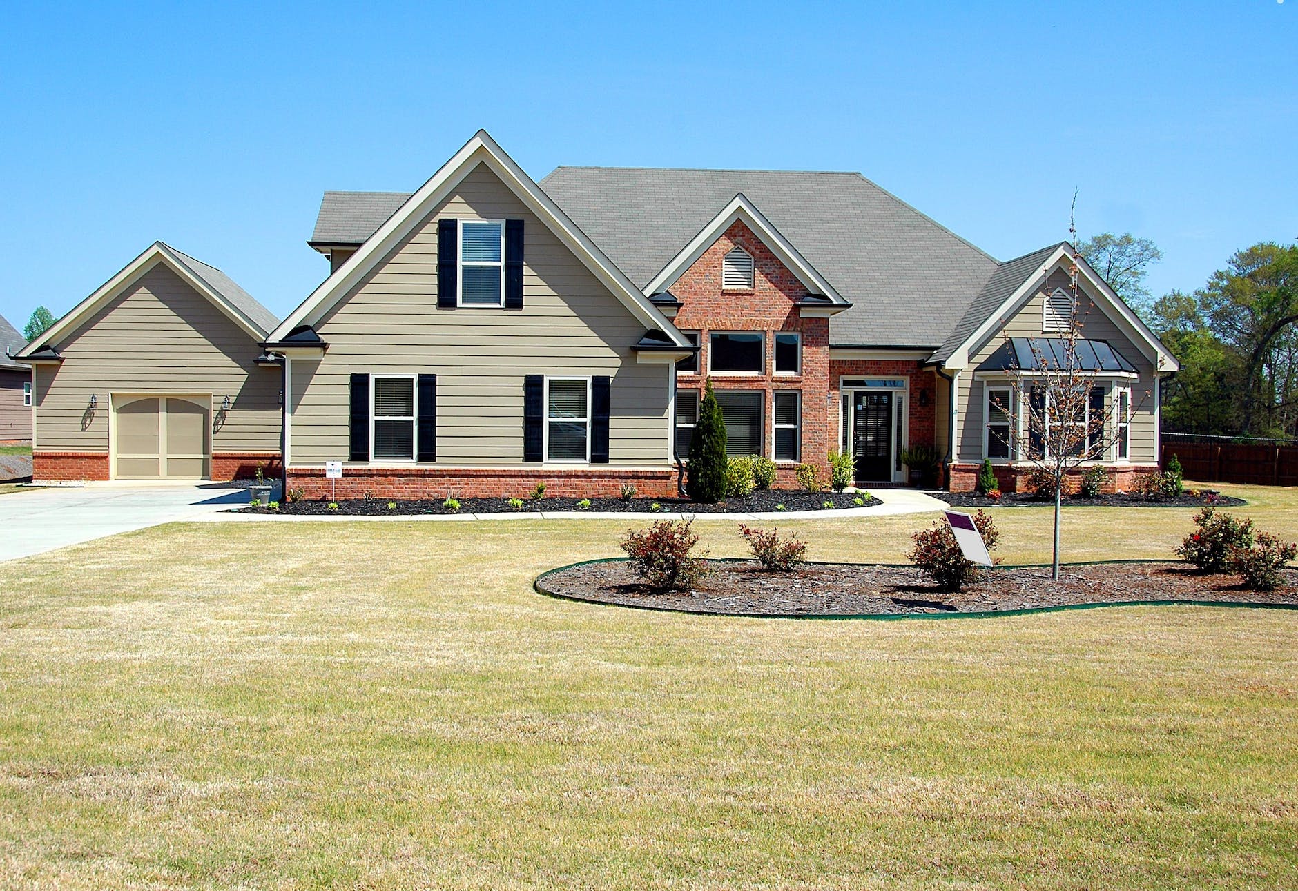 gray painted house